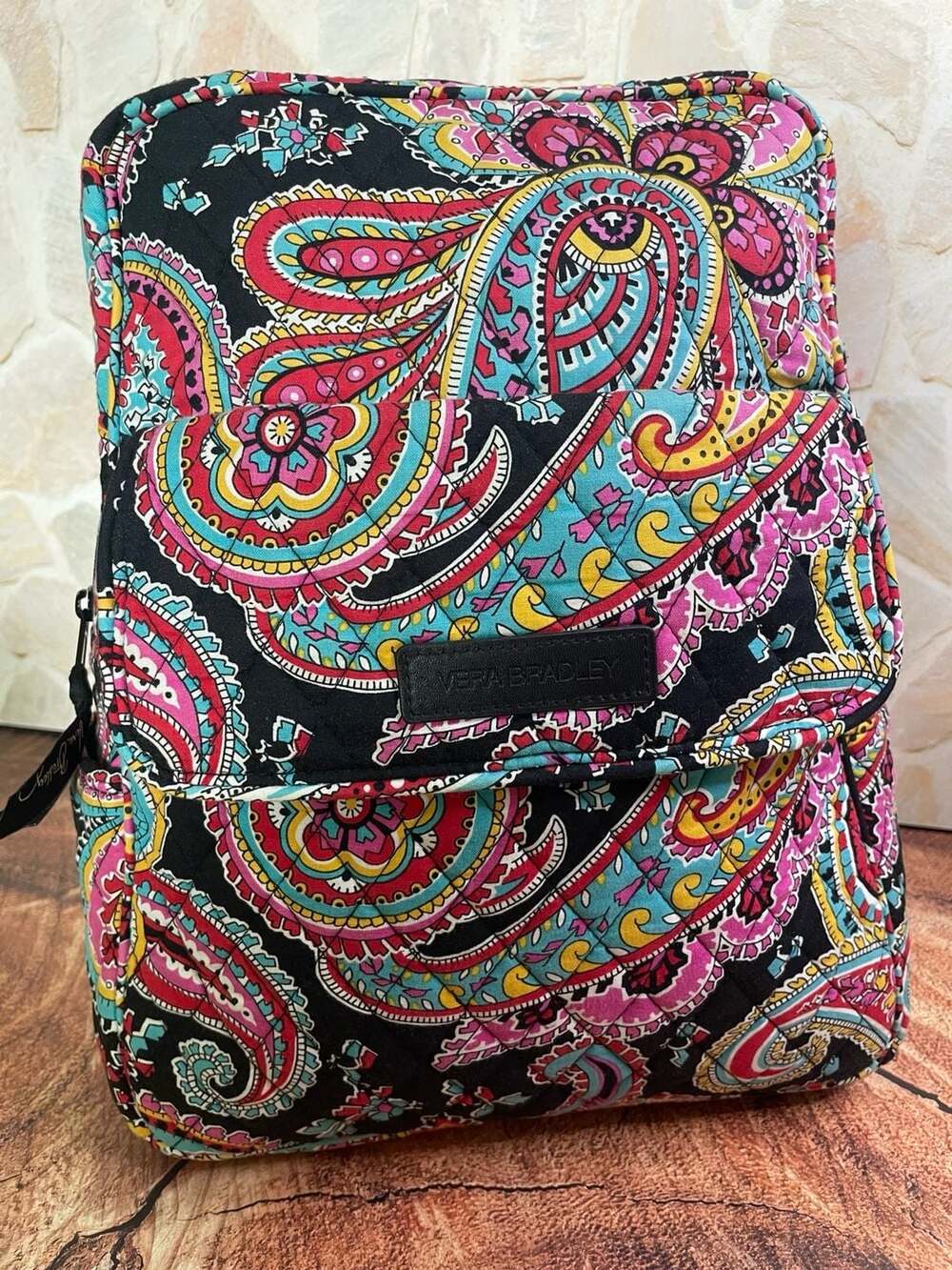 Vera Bradley Quilted Mini Backpack Parisian Paisley Pattern